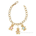 Gold chain bracelet with Little Bear pendant3e746f